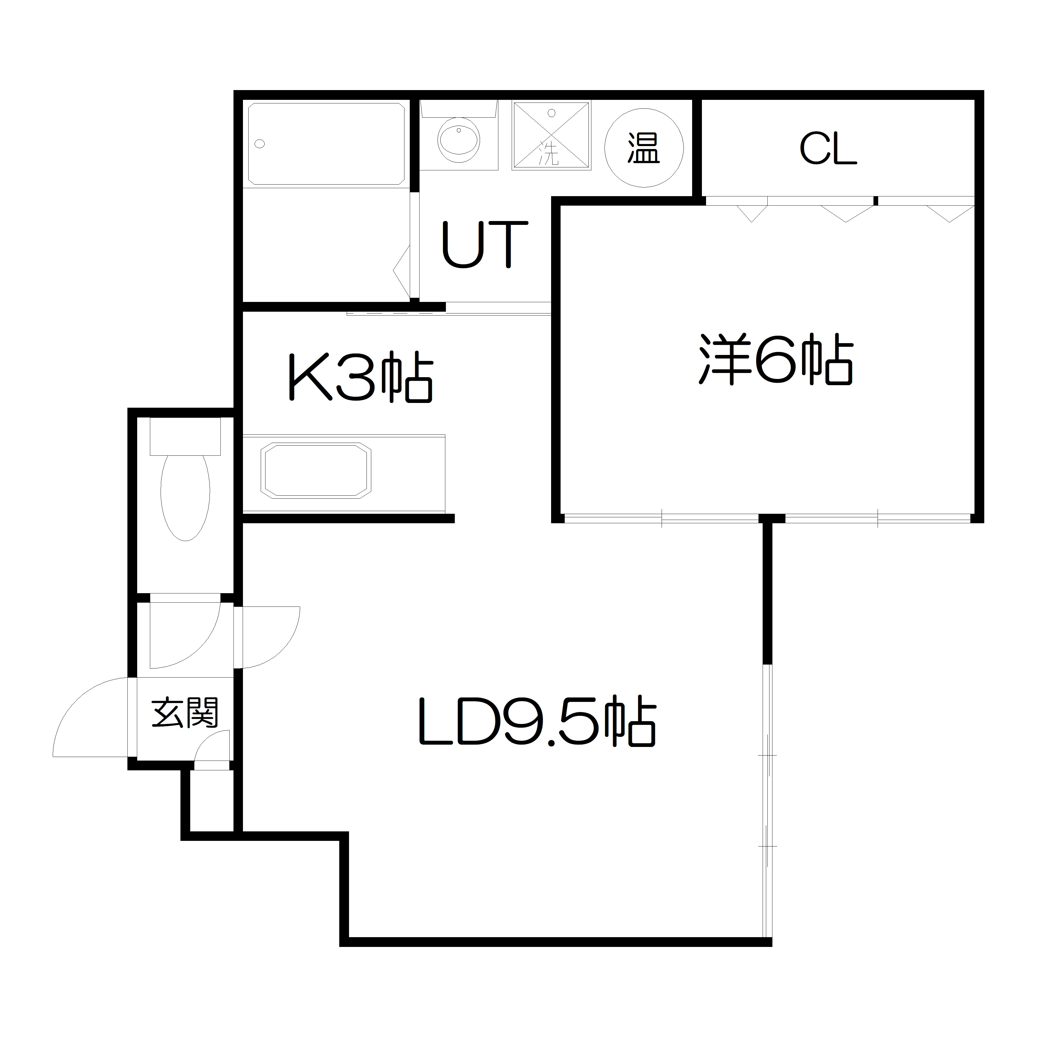 グランピア8-W4　102間取り図