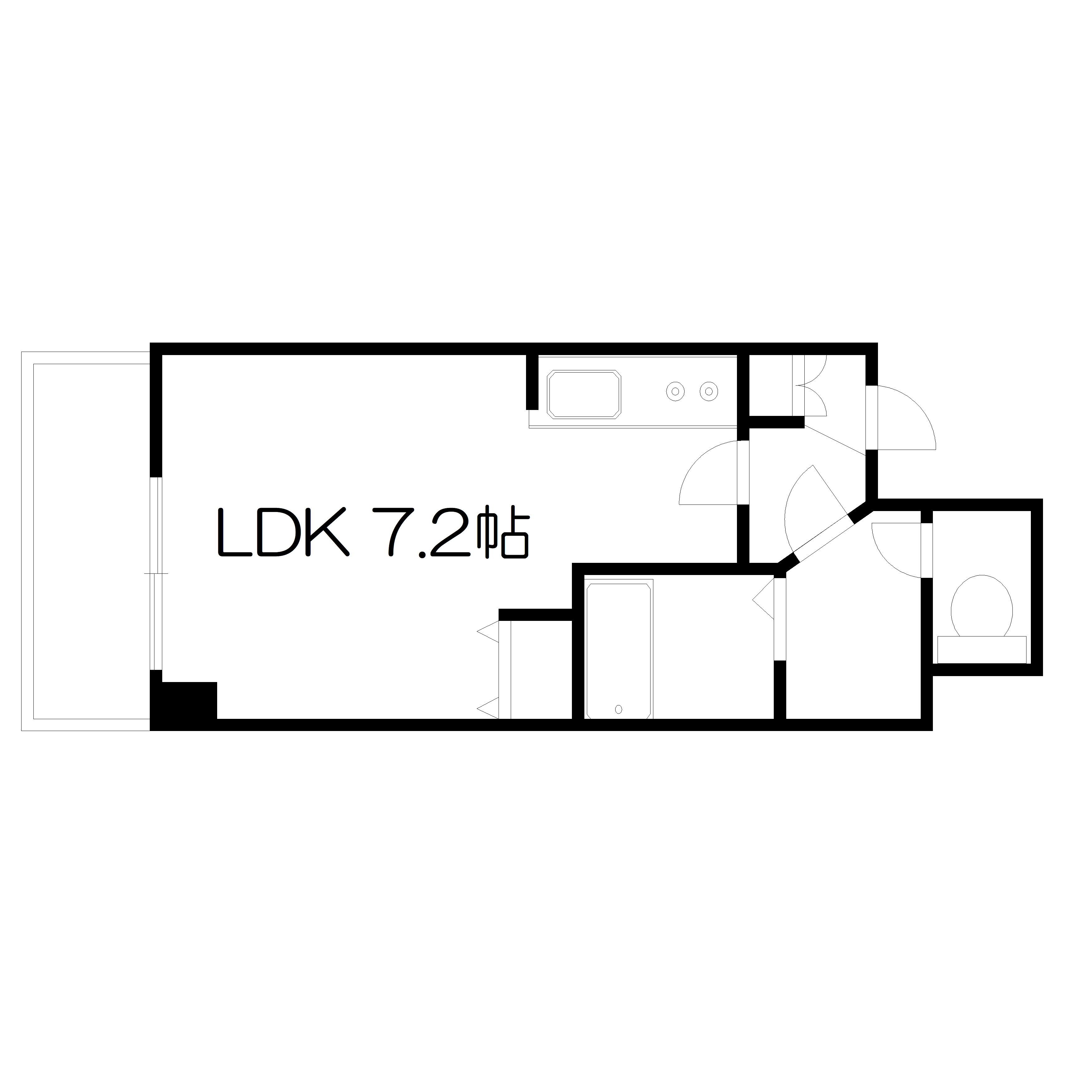 1号室間取り